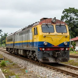 “a railway train in Colombia, realistic”