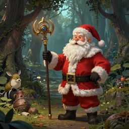 Santa Claus inside the World Of Warcraft Elwynn Forest