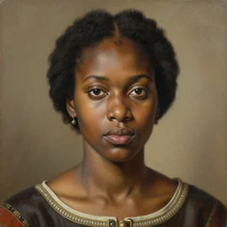 A 14th century african renaissance oil painting, portrait of women, grainy, realistic, very realistic, hyperrealistic, highly detailed, very detailed, extremely detailed, very neat, very epic, very cool, detailed, trending on artstation, made by Jean-Michel Basquiat and Henry Taylor, no crop