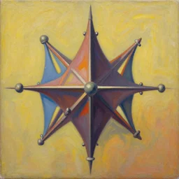 the latent space of an amplituhedron. vintage colors. trending on artstation. oil on canvas