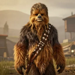 Film still of Chewbacca, from Red Dead Redemption 2 (2018 video game)