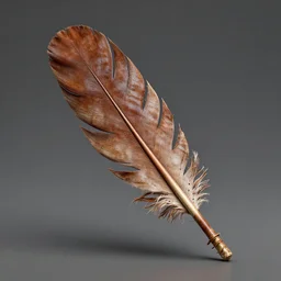 a feather made of leather, unreal engine, trending on artstation hq, high quality