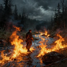 fire river by greg rutkowski