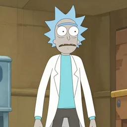 john travolta as a rick and morty character