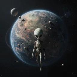 alien planet found it the outer most part of the cosmos, they are strange and wild 8 k hyperrealism