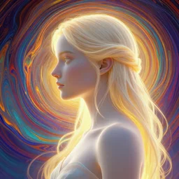 side profile portrait, imogen poots paladin, elden ring, gloomhaven, d & d, soft, smooth, luminescent glow, art nouveau, concept art, beautifully backlit, ripples, swirly vibrant color lines, gaudy, aesthetic octane render, 8 k hd, by ilya kuvshinov, cushart krentz, gilleard james