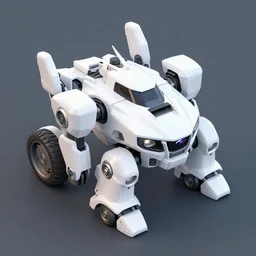 isometric 3 d render of a white subaru wrx mecha battle bot, a battle robot in the style of a white subaru wrx car, unreal engine, highly detailed isometric 3 d video game art