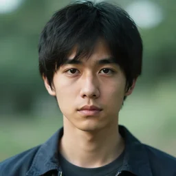 A portrait of an asian guy by Junji Ito, depth of field