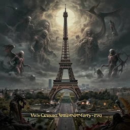 stunning landscape of opposite of grotesque and heavenly paris, victorian era!! lovecraftian horror, cosmic horror!! cinematic lighting, bloodborne, horror fiction, digital art, winning award masterpiece, fantastically beautiful, aesthetically inspired by wayne barlowe and gerald brom, trending on artstation, art by greg rutkowski and h r giger, octane render, 8 k
