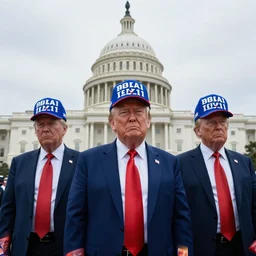 still of donald trump clones invading the capitole, wearing maga hats ( 2 0 2 1 ) - n 9