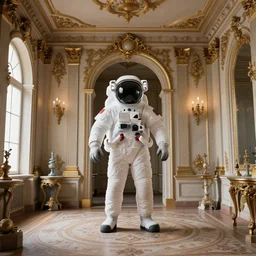 rococo baroque interior astronaut fancy