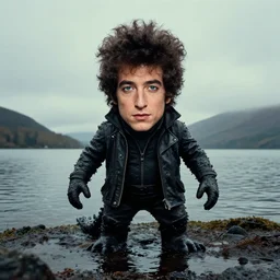 loch ness monster with bob dylan's face