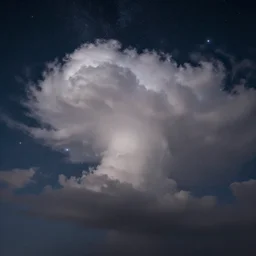 extreme cloud formations at night, heavy storm, starry night, sky photo, andromeda in the background, spectacular lighting, 3 5 mm