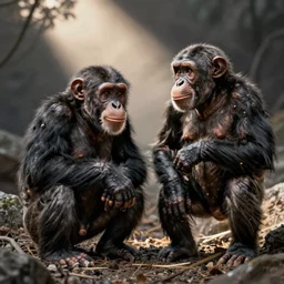 muscular hairless chimpanzees