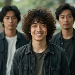 a smiling curly - haired persian guy by david a hardy, noriyoshi ohrai, gary ruddell, greg rutkowski highly detailed, cinematic composition, trending on artstation