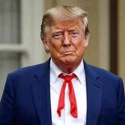 portrait of donald trump as pippi longstocking with a hilary clinton shirt, from the movie pippi longstocking