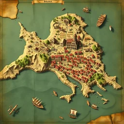 accurate map of bologna, pirates of the caribbean style