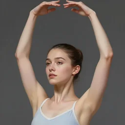 ballerina with raised arms, beautiful, portrait, highly detailed, headshot, digital painting, trending on artstation, concept art, sharp focus, illustration, art by artgerm and greg rutkowski and magali villeneuve