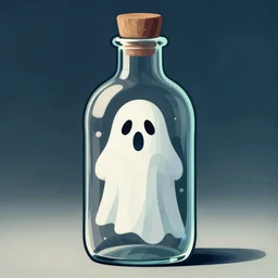 a ghost inside of a bottle