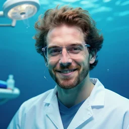 a highly detailed underwater portrait of a dentist, james gurney, james jean