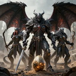 by beatriz bradaschii and danny ingrassia, visually stunning, cinematic, ultra realistic, hyper realism, 1 2 k, epic, octane render, unreal engine, vfx, maya, raging worgen : netherspite historian, blackwing corruptor : twilight guardian, ebon dragonsmith : book wyrm, serpent egg : sandhoof waterbreakerer