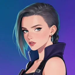 Cyberpunk Millie Bobby Brown by RossDraws by Yoji Shinkawa