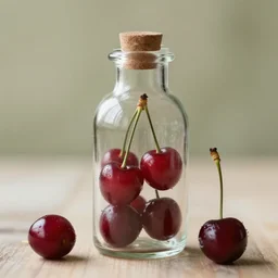 cherry in a bottle