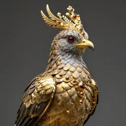avian humanoid bird queen, majestic, regal, digital art, 8K HD