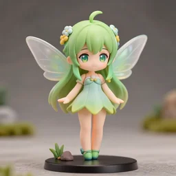 anime nendroid of a cute fairy, figurine, detailed product photo