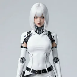 a female japanese yakuza organic gothic cyberpunk gutter punk raver cyborg, has a standard white appearance with a little wild and mysterious beauty, artwork by adolph menzel, alien production design