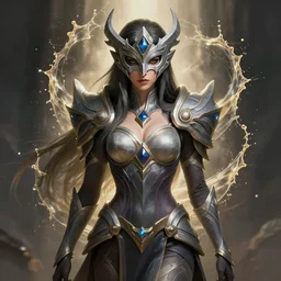 amazing masterclass symmetrical portrait of a female blue mage, hearthstone splash art, deiv calviz, splash art, natural light, elegant, intricate, fantasy, atmospheric lighting, by greg rutkowski, hearthstone splash art, hd wallpaper, ultra high details, cinematic composition, professional unique master piece, anatomically proportional & perfect, masked face and eyes