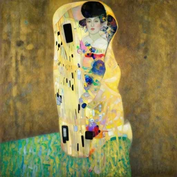 painting of an irish woman in flowing translucent kimono, james jean, yukio - e, klimt