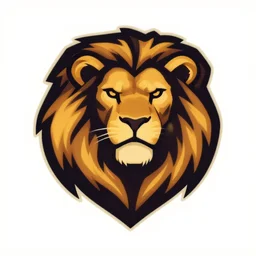a lion as a e-sports vector logo