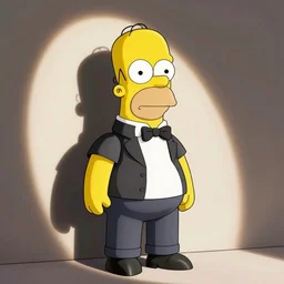 Homer Simpson in a tuxedo