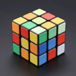 an unsolved rubik's cube