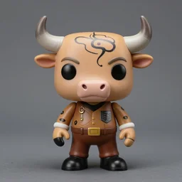 a pablo picasso bull stop motion vinyl action figure, plastic, toy, butcher billy style