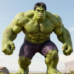 limmy brian limond as the incredible hulk, realistic, wide shot, sunny lighting, octane render, hyper realistic, high quality, highly detailed, hd, beautiful, cinematic, 8 k, unreal engine, facial accuracy,