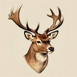 A Deer head by moebius, by angus mckie, by rhads