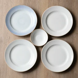 a set of plates made of ceramics