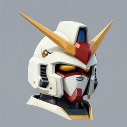 gundam head, v - fin, octane render, soft light, mekka, behance, vector, highly detailed illustration, realistic, kamen rider, artstation. com, by greg rutkowski,