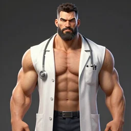Extremely muscular Doctor Zaius portrait, trending on artstation, award-winning art