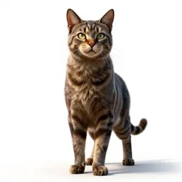 stern bastet cat goddess, high detail digital art, full body, standing, isolated on a pure white background, centered, whole figure in frame, sharp focus, studio lighting