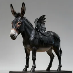 massive statue of a donkey, black haute couture, highly detailed, digital painting, artstation, smooth, sharp focus, illustration, 8 k