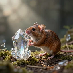 Redwall mouse reaches for crystal