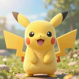 real life pokemon, cute!!!, happy mood!!!, adorable!!!, fluffy!!!, ultra realistic!!!, golden hour, sharp focus