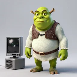 shrek 3 d render in 1 9 9 1 on sgi indigo