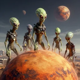 aliens invade london from the planet mars, hyper realistic photograph hdr good lighting