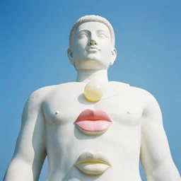dubblefilm bubblegum 2 0 0 photograph of a giant statue in the middle of las vegas, sigma 5 0 0 mm f / 5 shot from a far