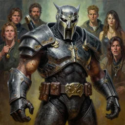 doomguy, 8 k, stunning detail, works by artgerm, oil on canvas by gerald brom and greg rutkowski, michael cheval, peter murbacher, boris vallejo, jessica rossier, cinematic lighting, high detail, masterpiece, a lot of wow, artstation headquarters