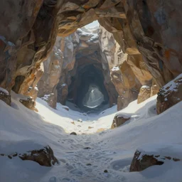 painting by eytan zana, snow wasteland, caves of the golgari